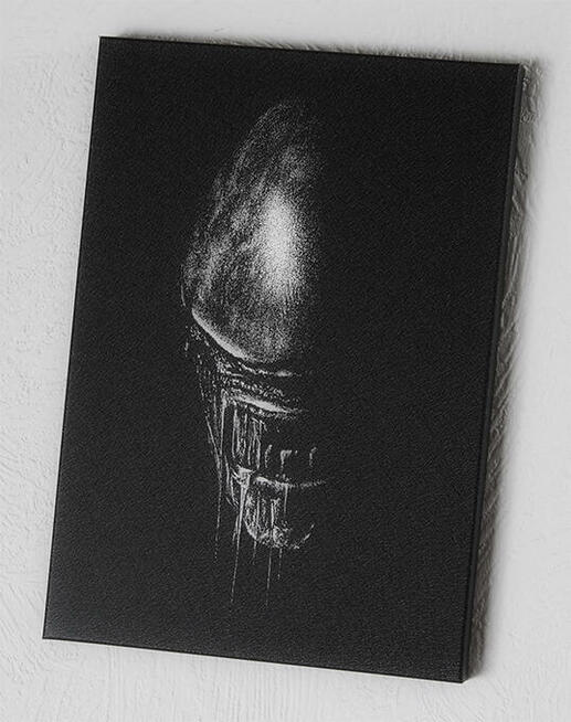 Obcy Alien Obraz na blasze - Grawerka Metal Staloryt