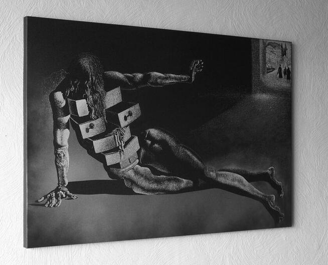 Salvador Dali Obraz ręcznie grawerowany na blasze...