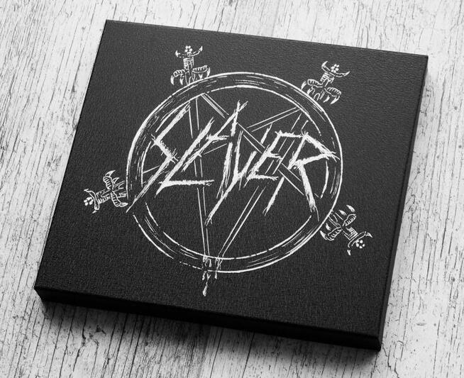 Slayer logo ręcznie grawerowane na blasze Grawerka