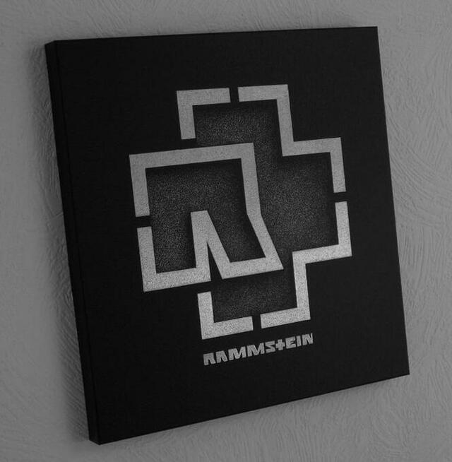 RAMMSTEIN logo grawerowane na blasze Rękodzieło
