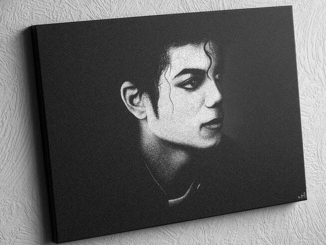 Michael Jackson Ręcznie grawerowany obraz Grawer