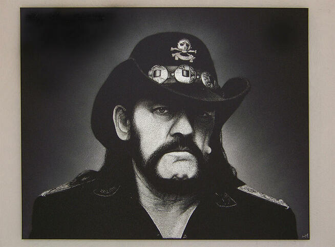 Lemmy Motorhead Obraz ręcznie rzeźbiony Grawer Staloryt