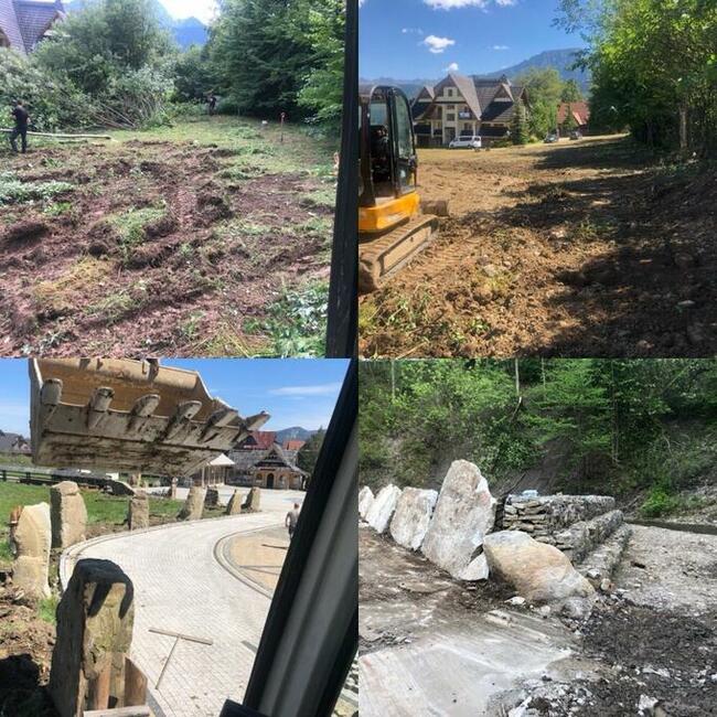 Usługi roboty ziemne wyburzenia wynajem koparek kruszenie