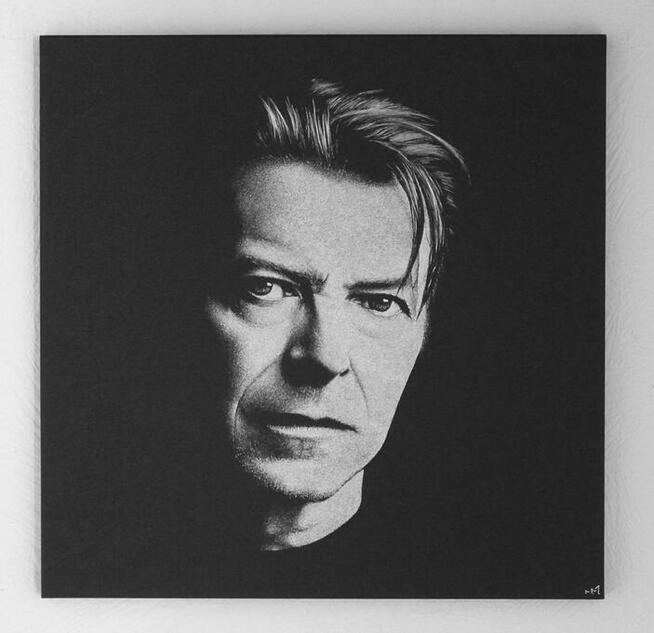 David Bowie Obraz na blasze ... Grawerka Staloryt Metal