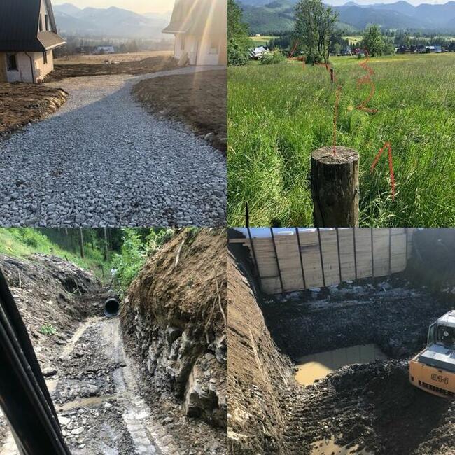 Usługi roboty ziemne wyburzenia wynajem koparek kruszenie