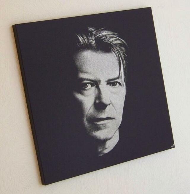 David Bowie Obraz na blasze ... Grawerka Staloryt Metal