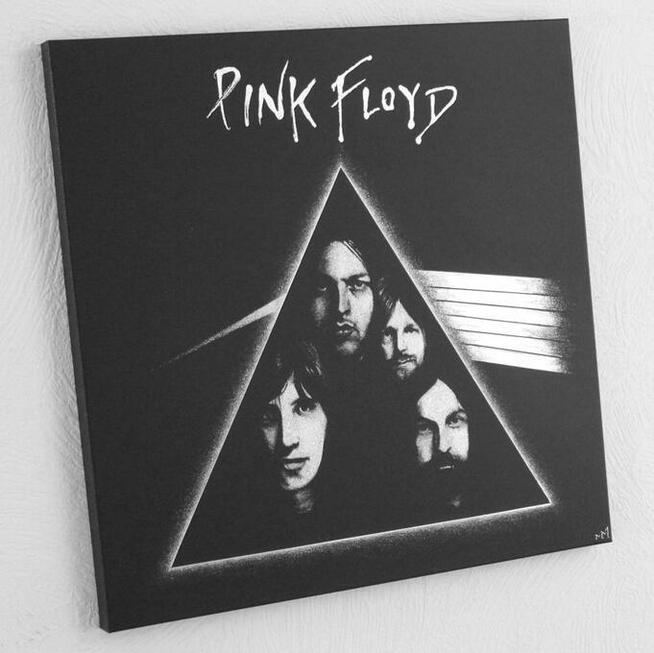 Pink Floyd Obraz ręcznie grawerowany ... Staloryt Metal