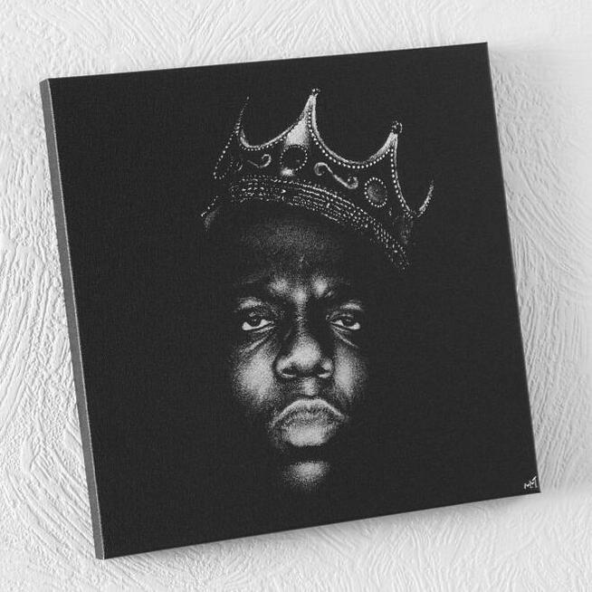 Biggie Obraz ręcznie grawerowany w blasze Grawer