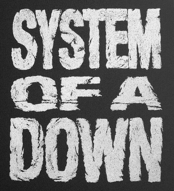 System of a Down rzeźbione logo w blasze .. Grawer
