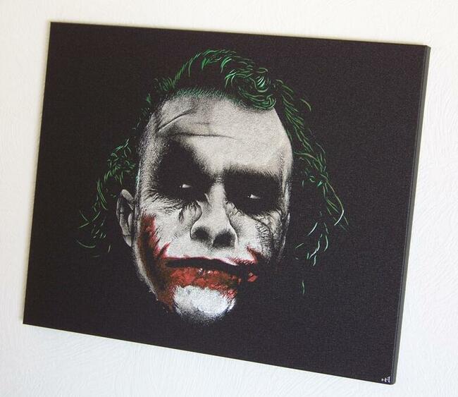 Ręcznie rzeźbiony w blasze JOKER Oryginalny prezent