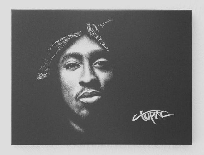 Tupac 2pac Oryg. Obraz na blasze Portret Grawer
