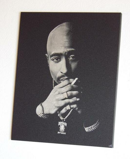 2pac Tupac Oryginalny obraz na blasze ... Grawerka