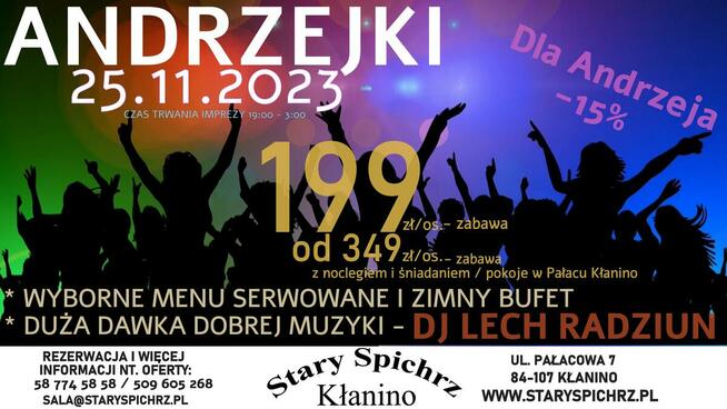 ANDRZEJKI 2023 - STARY SPICHRZ KŁANINO