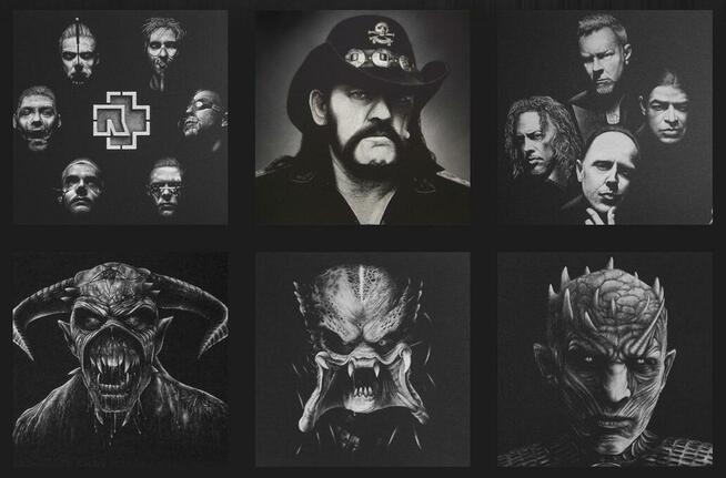 Lemmy Motorhead Obraz ręcznie rzeźbiony Grawer Staloryt