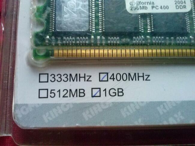 Pamięć Ram King Max, 25 zł.