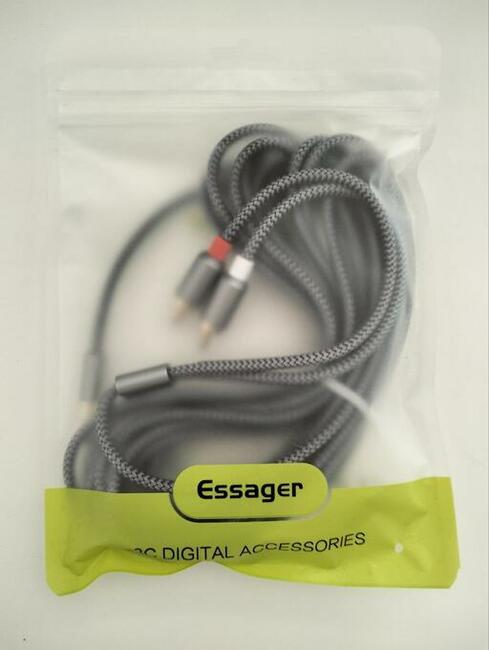 Nowy Kabel Essager 2x RCA Minijack 3.5