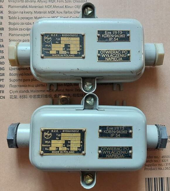 Belma B.Z.E. _Bydgoszcz Typ SP In 25A Exe I/II T3 KDB Nr 94.