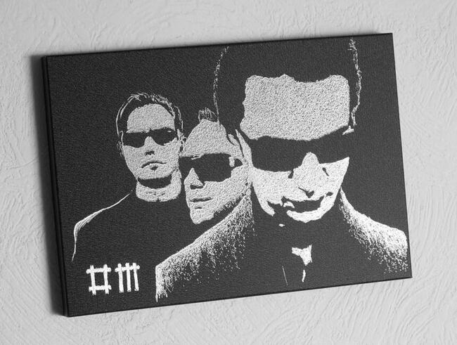 Depeche Mode obraz ręcznie rzeźbiony w blasze ... Grawerka