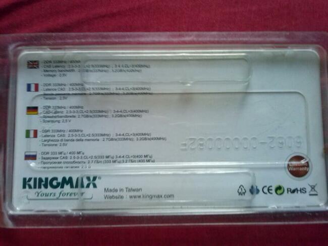 Pamięć Ram King Max, 25 zł.