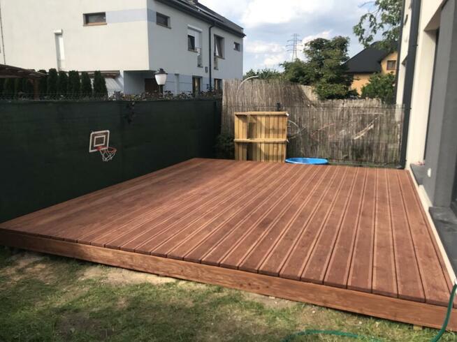 Kompleksowa wykonanie montaż budowa tarasu drewnianego W-wa