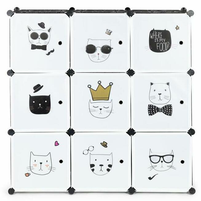 Regał Szafka modułowa dla dzieci, 9 półek, pokój dziecięcy