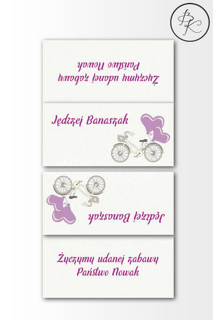 Winietki, winietki z podziękowaniem poznań