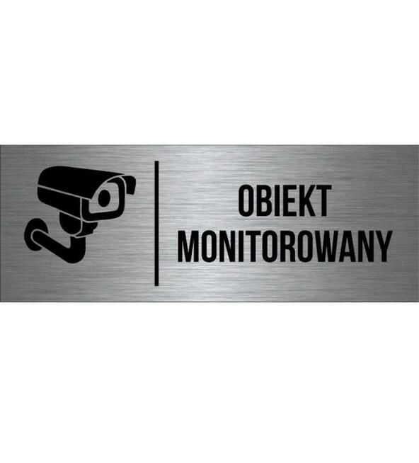 Srebrna złota elegancka tabliczka na drzwi bramę dom BHP