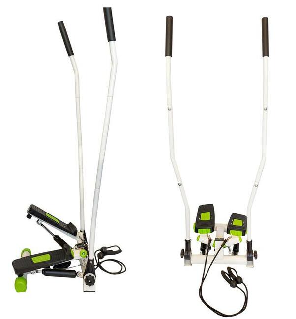 Stepper do ćwiczeń, skrętny z uchwytami i linkami