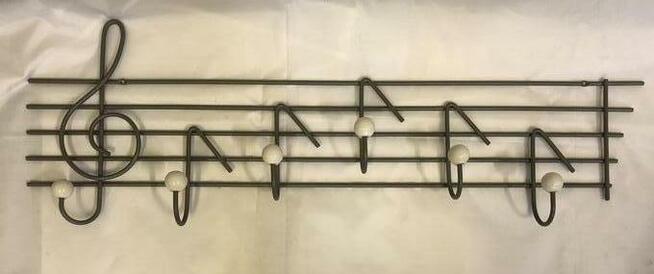 Wieszak Nuty - metaloplastyka