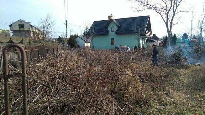 Czyszczenie działek, karczowanie, wyrywanie korzeni.