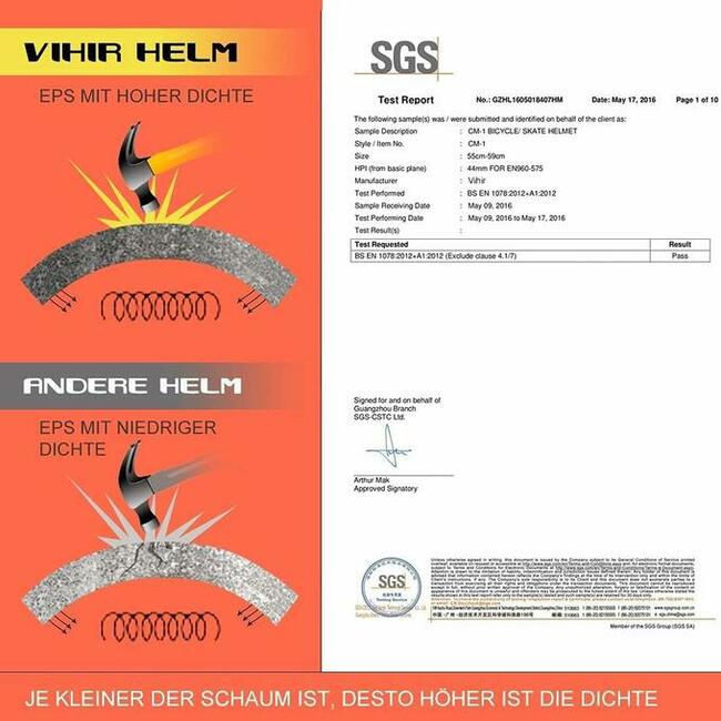 Kask rowerowy Vihir MTB BMX biały rozmiar S