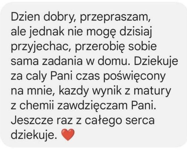 *KOREPETYCJE Z CHEMII*ABSOLWENTKA UW*