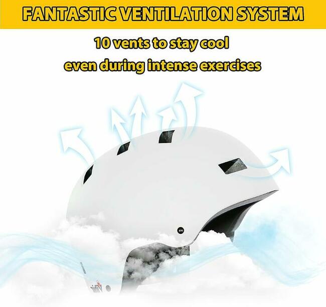 Kask rowerowy Vihir MTB BMX biały rozmiar S