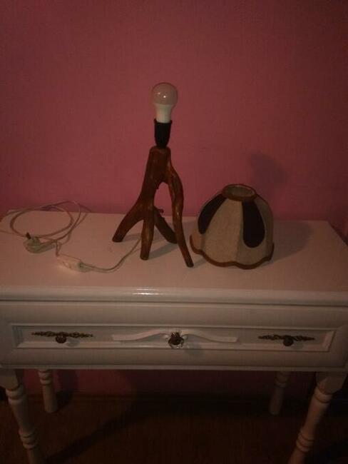 Lampka noocna z korzenia.