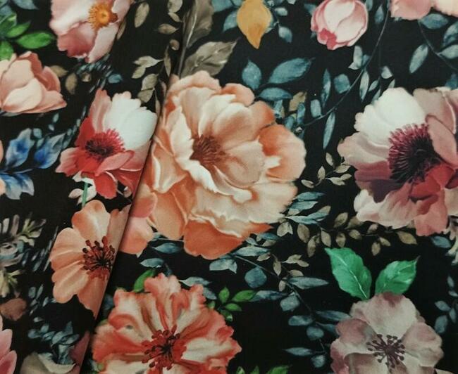 Dzikie Róże, D-136, tkanina dekoracyjna, obiciowa
