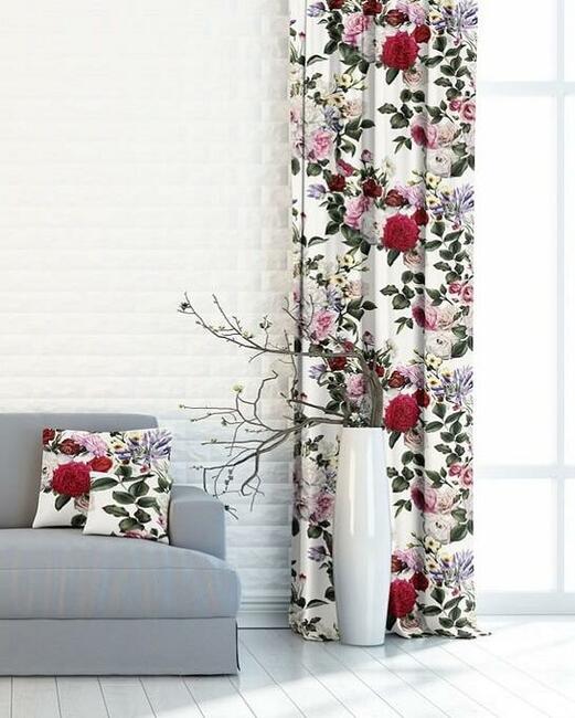 Róże, D-152, tkanina dekoracyjna, obiciowa