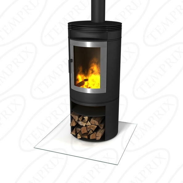 Szyba pod kominek ze szkła hartowanego F2 - 1100x1000