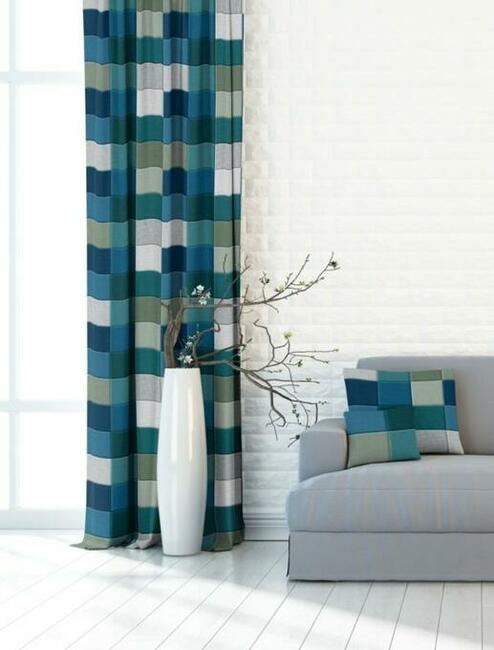 Kwadraty, tkanina dekoracyjna, obiciowa