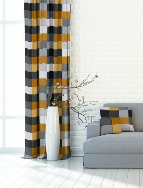 Kwadraty, tkanina dekoracyjna, obiciowa