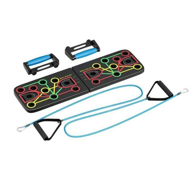 Zestaw do treningu w domu, drążek + plansza do pompek