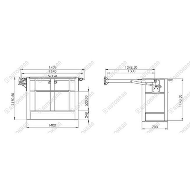 KOSZ DO ŻURAWIA 2 OSOBOWY DO HDS GONDOLA ALUMINIOWA