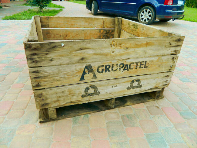 Skrzyniopalety drewniane 105x105x56 donica kwietnik skrzynia