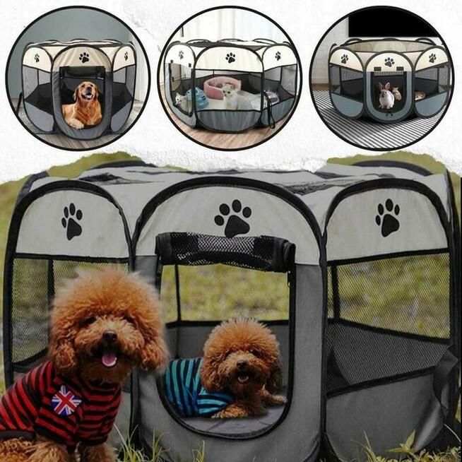 SKŁADANY Kojec Dla Psa Kota Legowisko Klatka