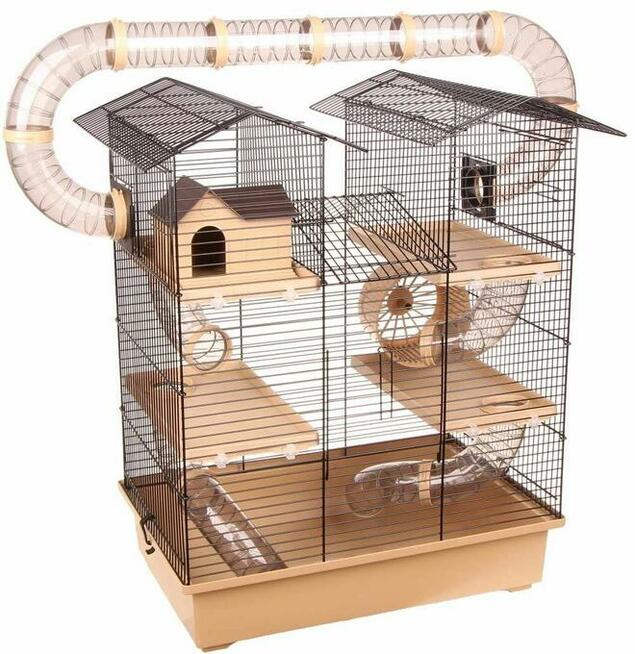 Duża Klatka Dla Chomika Gryzonia Myszki Tunel
