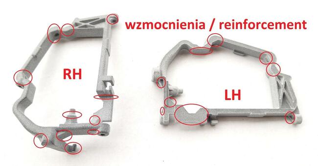 Lusterko Mercedes W140 W202 W210 - zestaw naprawczy.