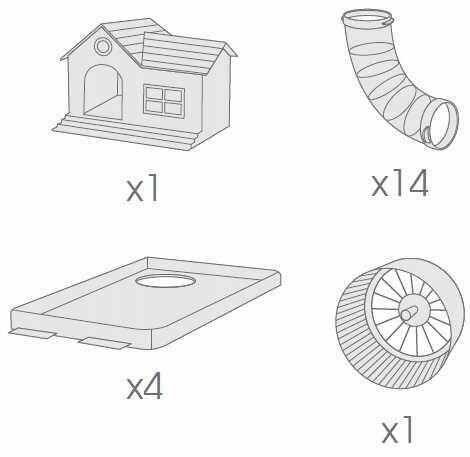 Duża Klatka Dla Chomika Gryzonia Myszki Tunel