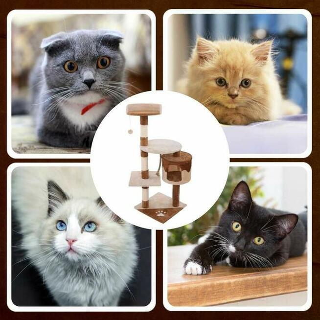 DRAPAK Domek Dla Kota Kotów Drzewo Myszki Zabawa XL