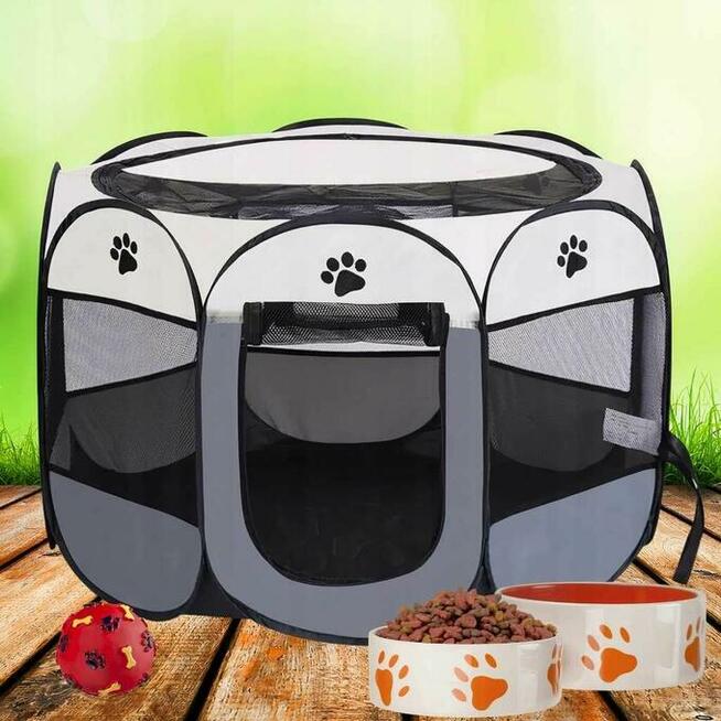 SKŁADANY Kojec Dla Psa Kota Legowisko Klatka