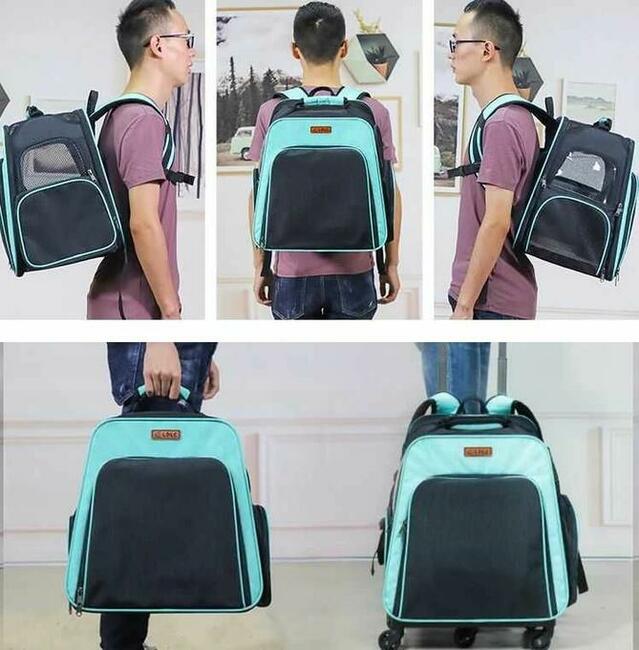 Transporter Dla Kota Plecak Z Kółkami