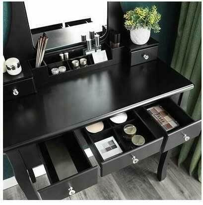 Toaletka biurko z Hookerem stylowa Glamour z lustrem .